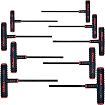 EKLIND Power-T Griff Sechskantschlüssel Set, 9-teilig, SAE Zoll 5/64–1/4, 6 Zoll Länge – Made In USA