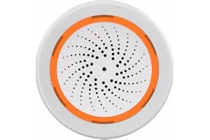 Mengshen Smart WiFi-larm Siren med stroboljus för hemsäkerhet | 100 dB hög varning med strobobo-ljus, hemsäkerhet och fjärrkontroll för hemapp, fungerar med Tuya/Smart Life