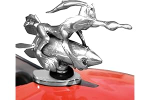 DENO Wile E Coyote Rocket 3D Auto Front Hood Ornament - Metal Cartoon Retro Car Decoration - Compatible With All Types Of Cars
