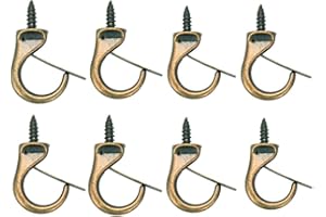 mciskin - Ganchos para colgar en el techo, resistentes al viento, ganchos de rosca, ganchos atornillables (8 piezas/bronce)