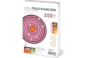 Folios A4 100 g 50 feuilles, papier multifonction imprimante, feuilles pour imprimantes laser et injection, photocopieur, télécopieur, pour usage bureau, matériel scolaire, paquet folios. m-office (50