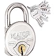 Mujees Major Lock And Keys For Home Main Door,Metal Body,Semi Cylinder 67Mm 7 Lever Double Locking Comes With 5 Keys,Suitable For Wooden Main Door Or Iron Main Gate(67Mm|5 Keys|Pack Of 1 Pcs),Keypad