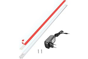 Phonar Réglette LED 4000 K, capteur Switch, plat, monter, autocollants, avec tous les accessoires, veilleuse LED, blanc froid, blanc chaud, 90cm 4000K