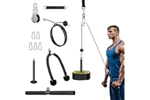 FASPUP Poulie Musculation Cable, Tirage Maison Triceps Haute et Basse, Entraînement des Bras LAT Pulldown Machine, Équipement pour Biceps Curl