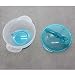 WEKA Baby Kids Spoon And Bowl Set Two-handed Feeding Sucker Plastic Tableware Dishes Blue