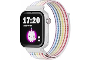 SACEFAMILY SaveFamily SaveWatch Plus 4G | Montre Connectée pour Enfants avec GPS, Appels, Vidéo, Whatsapp, Musique, Bluetooth et App Store | Cadran Blanc et Bracelet en Tissu Licorne