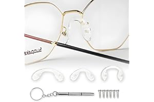 RYHHH 3 Pares Almohadillas De Nariz Para Gafas Silicona,Almohadillas Para La Nariz En Forma De u,Kit De Reparación De Gafas,Almohadillas Nasales De Silicona, Para Gafas y Lentes De Sol(3 Tamaños)