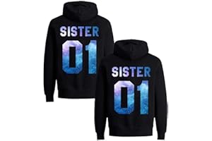 Daisy for U Mejor Amigo suéter, Mejor Amigo para Dos niñas Sudadera con Capucha BFF suéter Hermana Sudadera con Capucha Damas suéter Regalo de cumpleaños 1 Pieza