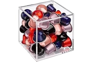 DARENYI Transparente Acrílica Caja de Almacenamiento,Dispensador de Cápsulas de Acrílico,Caja Organizadora,Vitrina Expositora para Colecciones para Mini Figuras,Coleccionables y Modelos Cosméticos