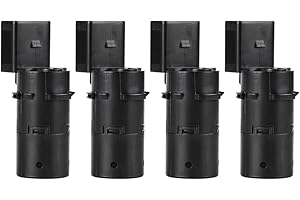 Hlyjoon 4Pcs Capteur de Stationnement de Voiture 7H0919275E, PDC Ultrasons Radar de Recul de Capteur de Distance 6,5 x 2cm/2,6" x 0,8" pour A6 4B C5 4F2 C6 4FH C6 4F5 C6 2005-2011 capteur de stationn