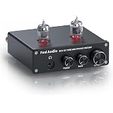 Fosi Audio Box X4 Phono Preamp Headphone Amplifier/Preamp Hi-Fi Pre Amp with 5725W Vacuum Tubes for MM Turntable Phonograph T