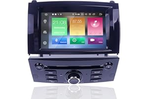 MOOKAKA Android 10.0 Auto Radio 1 DIN Navegación GPS para Peugeot 407 2004-2010 Reproductor Multimedia estéreo para automóvil Pantalla IPS con Carplay, SWC, WiFi, DSP, RDS (Negro PX5-64GB)