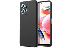 Byvuwiay Funda para Xiaomi Redmi Note 12 4G, Silicona Líquida Silicona Ultra Protectora Antichoque Case para Xiaomi Redmi Note 12 4G - Negro