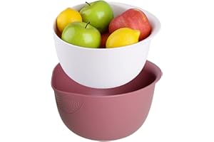 BLUE GINKGO - Passoire à riz et passoire de cuisine - Filtrer le riz, le quinoa et les petits grains - Faire tremper, laver et égoutter les légumes et les fruits Violet 10,25 x 8,6 x 5,5