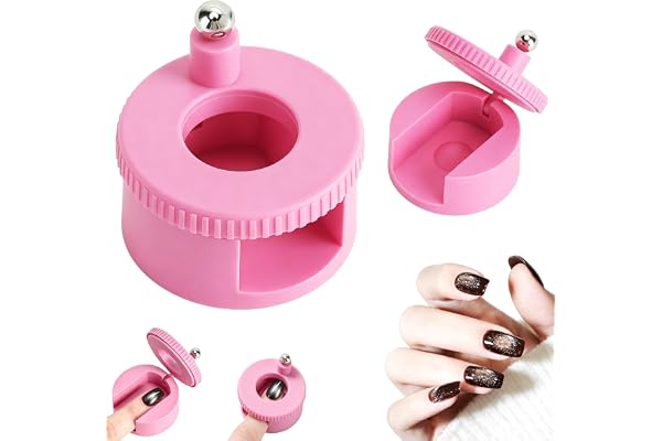 Cat Eye Magnet för Naglar, Rosa Nagelmagnet 360° för Nail Art