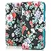 Produktbild Saxonia Tasche Sony Xperia Z3+ Hülle Flip Case Schutzhülle Handytasche mit Kartenfach Blumen Rosen Schwarz