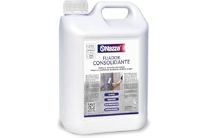 NAZZA Adhesivo para Paredes disgregadas, polvorientas o en mal estado - Resina Líquida o Fijador Consolidante al Agua que NO altera el aspecto original - Disponible en 1L o 5L (5 litros)