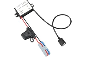 YABOANG USB-A Spannungswandler 12/24/36/48V zu 5V 3A 15W MAX, DC Wandler Buck 10-60V auf 5V, DC USB-A Konverter mit wasserdichter Sicherung und Klemmleiste, automatischer Abwärtsspannungsregler