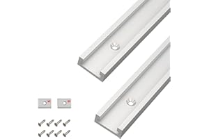 DUCHUNSHENG 2Pcs Guide Lineari Scorrevoli Binario Guide Laterali 300 400 500 1000mm, Guida Scorrevole, Banco Da Lavoro Guida Segas Circolare, Profilo Alluminio T-track Push Block ( Color : Silver , Size : 60cm )