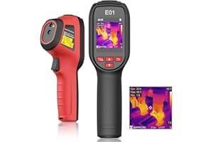 HIKMICRO Thermal Camera E01, SuperIR Resolution 240x240, SuperScene™, 20Hz Refresh Rate, Portable Handheld Infrared Thermal Imaging Camera with Laser Pointer, 3350mAh, -4°F~752°F Range Thermal Imager