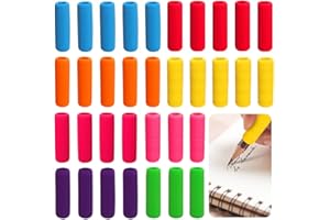 Heqishun Miękkie uchwyty na ołówki, 40 szt., do pisania, rysowania, dla dzieci, studentów, dorosłych, losowe różne kolory