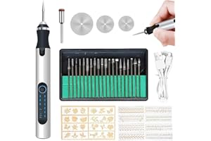 PLLYPE Elektryczny pisak do grawerowania, wielofunkcyjne mini narzędzie, przenośny, do biżuterii i paznokci, z akcesoriami do grawerowania