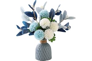 NAWEIDA Artificial Flowers With Vase Faux Hydrangea Flower Arrangements for Home Garden Party Wedding Decoration