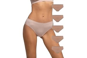 POMPEA 5 Paia Slip Donna in Morbida Microfibra, Mutande Donna Senza Cuciture Elasticizzate