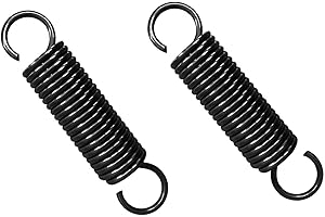Qrity 2 PCS Extended Compressed Springs, Steel Replacement Springs, Dual Hook Tension Spring, Wire Diameter 0.08", OD 0.59", Free Length 3.54"