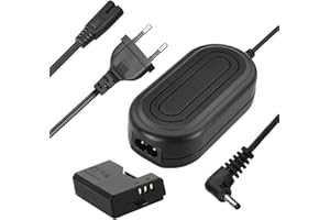 TKDY ACK-E10 Adattatore di alimentazione CA per fotocamere Canon DSLR EOS 1100D 1200D 1300D 1500D 3000D Kiss X50 Rebel T3 T5 T6