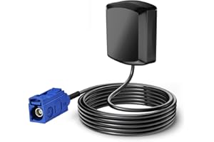 Maswell Professional GPS Antenna Fakra C, 1575MHz 2dBic, Waterproof GPS Satellite Aerial with Magnetic Base and 3Meters Cable for Auto Car Vehicles Truck SUV GPS Navigation System