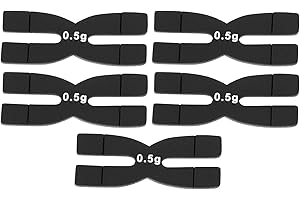 Brrnoo Tennisschläger Gewichtsausgleichsstreifen, 5 Stück Schlägergewichtete Stange für Sporttraining(Schwarz)