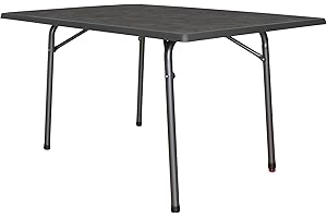 MFG FREIZEITMÖBEL AUS MECKLENBURG MFG Garten-Klapptisch 132x90 cm, Gartentisch | Wetterfest | Platzsparend klappbar | mit Niveauausgleich | Montagefrei | Gestell: anthrazit, Plattendekor: Schiefer