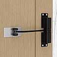 HASTHIP® Auto Door Closer for Home, Zinc Alloy Automatic Safety Spring DoorCloser, Adjustable Closing Door Hinge, Quiet Doors Closer for Wooden/Metal/Security Doors, Weight Up to 25 Kg (Black)