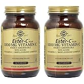 Solgar Ester-C Plus 1000 mg Vitamin C, Y&uuml;ksek Emilimli, Non-Asidik, 60 Tablet, 2 Adet