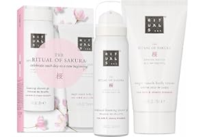 RITUALS Coffret cadeau de luxe The Ritual of Sakura, gel douche 50 ml et crème pour le corps 70 ml, collection de soins personnels
