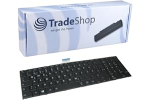 ‎TRADE-SHOP Laptop-Tastatur Ersatz Austausch Deutsch QWERTZ für Toshiba Satellite Pro C850 C850D C870 C870D L850 L850D L855 L855D; Qosmio S950 S955 S970 S975 X870 X875 X875/TO84-GR (Deutsches Tastaturlayout)