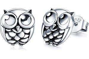 Eusense Pendientes Colibrí/Pendientes Mariposa/Pendientes Tortuga/Pendientes Copo de Nieve/Pendientes Brújula Pendientes Plata de Ley 925 Joyas para Mujer Niña