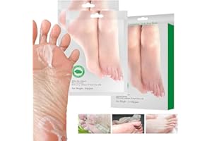 BOMPOW Foot Mask, Exfoliant Foot Peel Socks for Soft Baby Feet in 3-7 Days, Olive Scented Dead Hard Rough Skin Remover for Feet, 2 Pairs