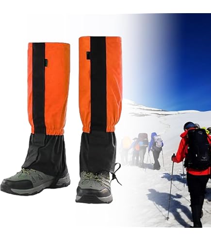 Ghette Impermeabili Per Escursionismo - Regolabili, Traspiranti | Protezione Gambe Da Neve, Fango | Nero - Foto 10