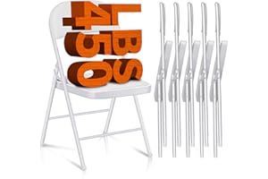 Absead Improved Folding Chair Padded Set of Folding Chairs, Stacking Chairs, Camping Chair, Kitchen Chair, Indoor Outdoor Chair, 204 kg (White, Set of 6)