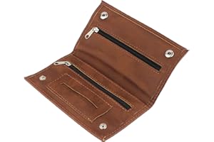 OULU Pitillera Tabaco de liar, Tabaquera Estuche Cartera Tabaco de liar Funda Bolso para Tabaco de Liar Cuero (MARRON N)