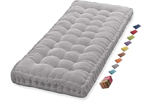 ILIEMAO Coussin Matelas Assise Dossier pour Banc de Jardin balancelle canapé 1/2/3 Places Coussin pour Banc de Jardin Exterieur Interieur 170 cm sur Mesure 110x50 Coussin pour Banc 150 cm(Light Gray 1c,40x40