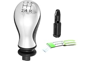 DMNQ Pomo de Cambio de 5 Marchas,Perilla de Cambio de Marchas Pomos de Palanca de Cambios del Coche Manual de 5 Velocidades con Adaptador Compatible con Citroen C5 01-08 Xsara Picasso 99-08