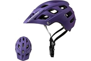 Exclusky Casco MTB Hombre Casco Bicicleta Mujer Cascos Bicicleta Montaña Casco Ciclismo Hombre Casco Bicicleta Adulto MTB Enduro Casco de Bicicleta con Visera para Casco Ciclismo Carretera (56-61cm)