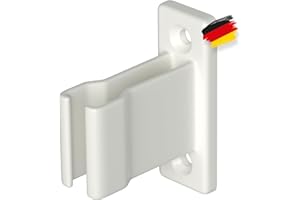 BAUHELD 3x Kurbelhalter für Kurbelstange oder Markisenkurbel [Made in Germany] - Wand-Halterung für 12 bis 17mm Durchmesser - Kurbel-Halter mit elastischem Griff - Höhe 35mm - Weiß - RAL9016