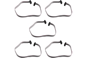 ZDE 5PCS Flat Ribbon Cable with Black 2.54mm FC 8 Pin Female to Female Wires IDC Ribbon Connector Dual Row Data Cable (30cm Length)