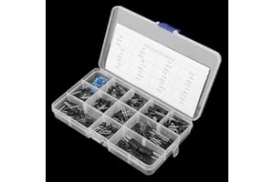 Garsent Induktoren, 10uH-10mH, 12 Werte, Choke Induktoren, 145 Stück, Silber, Elektronik-Bauteile, Metall, Elektronik-Projekte, Reparaturen, Prototyping, Hardwarekomponenten