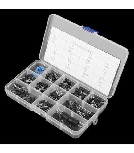 Kit Induttori BOJACK - 160 Pezzi, 15 Valori Da 10 UH A 20 MH, DIP, Per Elettronica - Foto 3