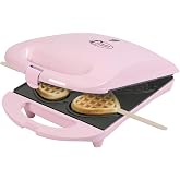 Bestron Heart Waffle Maker with Handle, Non-Stick Coating Waffle Maker for Heart-Shaped Waffle Maker, Sweet Dreams Collection